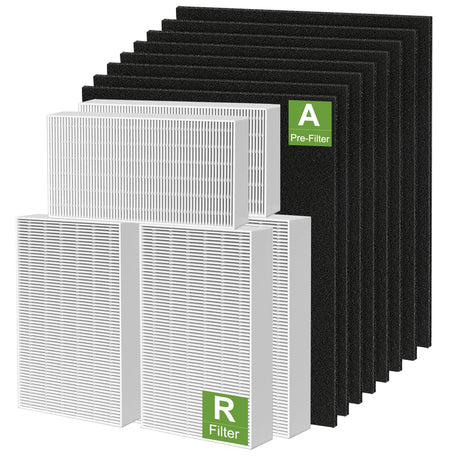 6 Pack HPA300 HEPA Filter Replacement for Honeywell Air Purifiers HPA300 Series, HPA300, HPA304, HPA8350, HPA300VP, HPA3300b, HPA5300, Replace HRF-R3, Pack of 6 HEPA R and 8 Pre filters A HRF-AP1 Smilyan