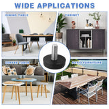 DSLSQD 12 Pack Furniture Leveling Feet Adjustable Furniture Feet Table Legs Heavy Duty Leveling Feet Screw on Furniture Levelers for Table Cabinets Chairs Bar Stool Desk Dresser Wood Legs (M6) DSLSQD