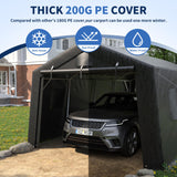 VONZOY 12'×20' Heavy Duty Carport,Car Canopy Portable Garage with Roll-up Zipper Door,Thick Shelter Storage Canopy Tent with All-Steel Metal Frame,Sunshade Waterproof for Motorcycle Car, Truck,SUV VONZOY