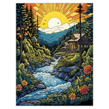 DOTZSO Abstract Diamond Painting Kits for Adults, Easy DIY 5D Round Full Drill Diamond Art kit Diamond Dot Crystal Gem Art and Craft for Beginners Home Wall Decor 12x16 Inches DOTZSO