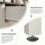 BAZELOR Farmhouse Dresser for Bedroom, 6 Drawers Dresser with Natural Texture, Wood Rustic Wide Chest for Bedroom, Hallway, Entryway, Antique White BAZELOR