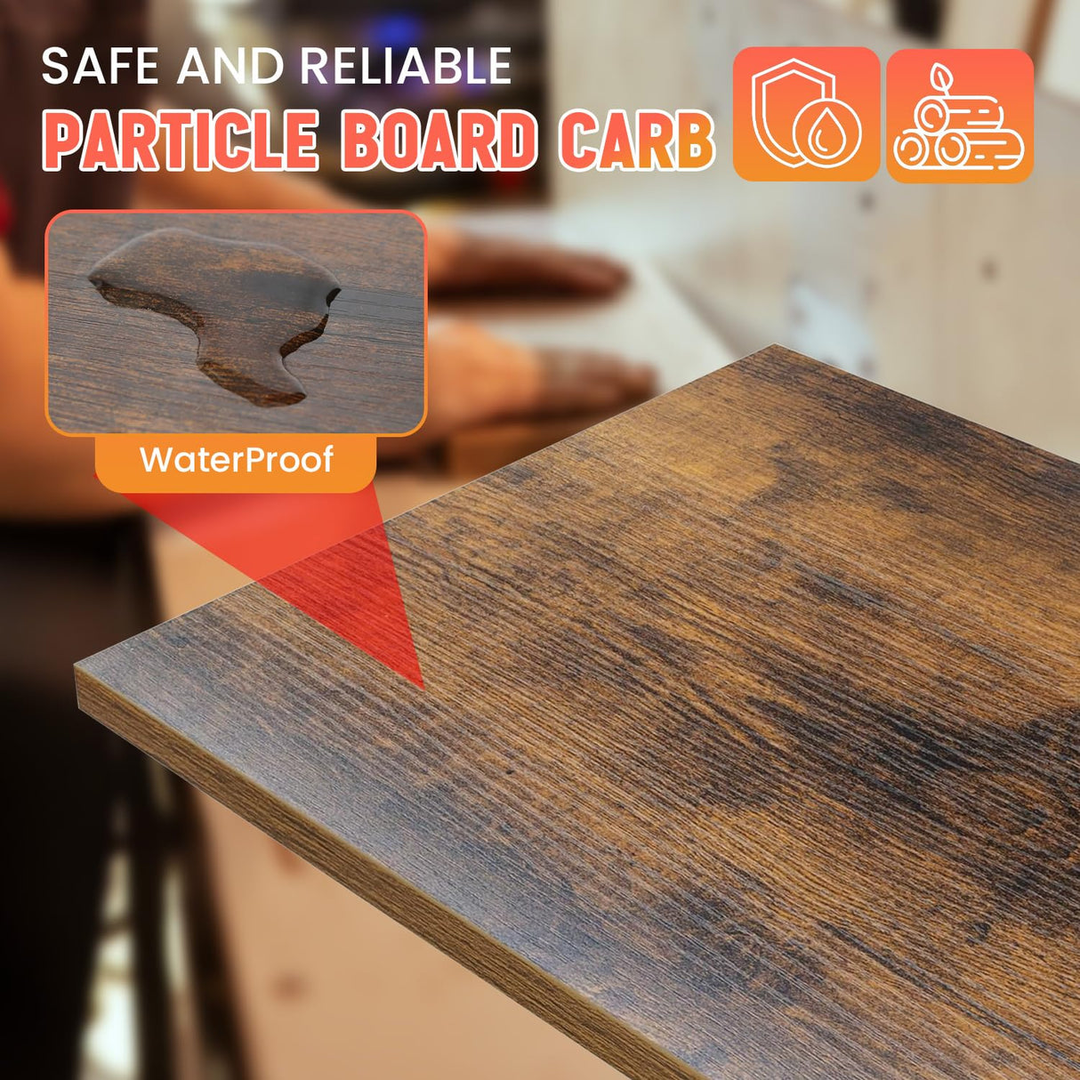 FDW 7 Tier Tree Bookshelf, Rustic Brown Floor Standing Bookcase with Storage Cabinet, Tall Narrow Bookshelves Organizer for Bedroom/Living Room/Home Office Corner FDW