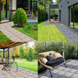 Decking Natural Pebble Interlocking Floor Patio Tiles, Indoor & Outdoor Interlocking Tiles 12"x12" 6pcs - A Great Upgrade Option for Garden Patio Path (Khaki) TEASFUSION