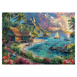 Beach Ocean Puzzles for Adults 1000 Pieces Nature, Summer Hawaii Landscape Scenic Jigsaw Puzzles, Bird Plant Flower Fish Sea Turtle Scenery Puzzle IdeaBazar
