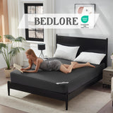 BEDLORE Queen Mattress Protector, Waterproof Noiseless Mattress Cover with Deep Pocket for 6-18 inches Mattress, Soft Breathable Mattress Pad Machine Washable (Dark Gray) BEDLORE