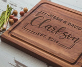 Personalized Mr and Mrs Cutting Board Wedding Gift for Couple Custom Cutting Board Housewarming Gift TEEAMORE
