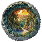 Jollitot Wooden Puzzles, 3D Cave Forest Puzzle 200 Pieces, Unique Animal Shaped Wood Challenging Jigsaw Puzzles Gifts for Adults, 11.4x11.3in Jollitot