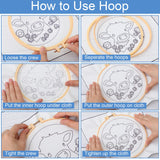 SmoothNovelty Cow DIY Punch Needle Kits for Beginners with Hoop Embroidery Fabric Instructions Thread Punch Needle Craft Set Easy for Starter Adults and Children Gift Decoration, 20x20cm-4 SmoothNovelty