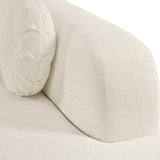 Deep Seat Curved Sectional Sofa - Cloud Round Couch with Elegant Curved Design & 3 Round Cushions, L-Shaped Comfy 4 Seater Floor Sofa, No Assembly Required (Beige, 122") TTK