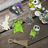 37 PCs Halloween Christmas Nightmare Ornaments Halloween Christmas Nightmare Wooden Hanging Ornament Decoration,Halloween Witch Pumpkin Nightmare Theme Party Decor Halloween Party Supplies zhcoy