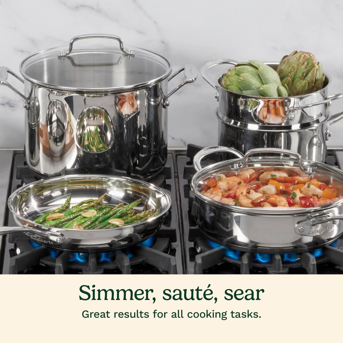 Cuisinart 11-Piece Cookware Set, Chef's Classic Stainless Steel Collection 77-11G