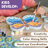 MindWare Paint Your Own Stepping Stone Butterfly, Rock Painting Kit, Stepping Stones Crafts for Kids Ages 8 & up MindWare