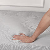 LOVMOC Tri Folding Sofa Mattress, High-Density Memory Foam Sofa Bed with a Fluffy Pillow, Futon Floor Couch Guest Bed, Twin Size, Grey LOVMOC