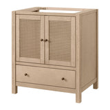 Alaterre Furniture Lucca 30 Inch Bathroom Vanity - Freestanding Cabinet Without Sink - Small Wood Bathroom Vanity with Large Drawer and Soft-Close Doors - Under Sink Cabinet Only (Natural) Alaterre Furniture