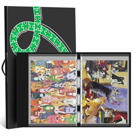 Nariolar 1000-Piece Puzzle Storage Folder: Portable, Large Jigsaw Puzzle Organizer with 15 HD Pockets, Holds 30 Puzzles, Dustproof & Protective Puzzle Accessory Nariolar