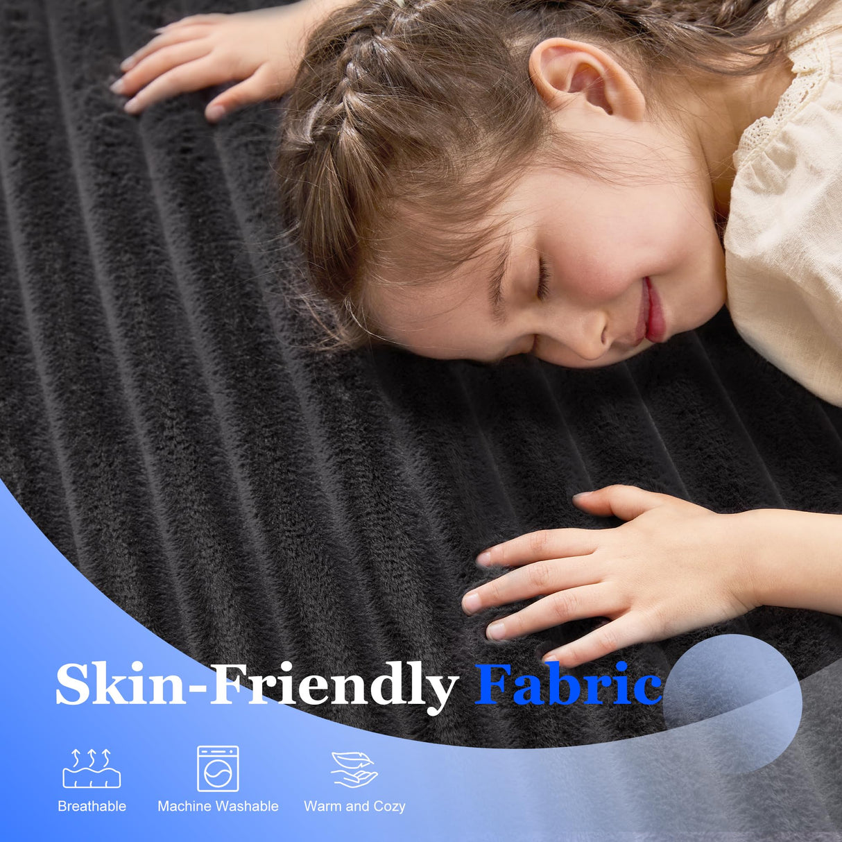 Hobestluk Couch Sofa 2-Seater Foam Sofa Loveseat for Small Spaces Comfy Sofas with Removable Cover Furry Couch with Pillows for Living Room, Bedroom, Apartment, Office (Black, Loveseat) Hobestluk