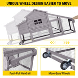 Aivituvin Chicken Coop Mobile Hen Coop, Large Poultry Cage with Wheels Outdoor Backyard Chicken House Aivituvin