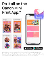 Canon Ivy 2 Mini Photo Printer, Print from Compatible iOS & Android Devices, Sticky-Back Prints, Blush Pink Canon