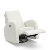 Storkcraft Santa Monica Power Recliner Swivel Glider (Ivory Boucle) – Effortless Electronic Power Recline, USB-A & USB-C Charger STORKCRAFT