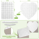 Sumind 10 Sets Blank Sublimation Puzzle Jigsaw Rectangle Heart Shaped White DIY Custom Puzzle Heat Press Thermal Transfer Puzzle Pearl Puzzle Blank Puzzle(A5-48 Rectangle and 75-Heart Shaped) Sumind