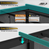 Doltoro Queen Size Bed Frame with 4 Storage Drawers, LED Lights, and Charging Station Doltoro