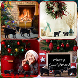 Bucherry 3 Pcs Farmhouse Cows Tiered Tray Decor Wooden Cow Tabletop Rustic Block Centerpiece Cow Table Sign Standing Ornament for Home Kitchen Holiday Party Decor(Popular Style) Bucherry