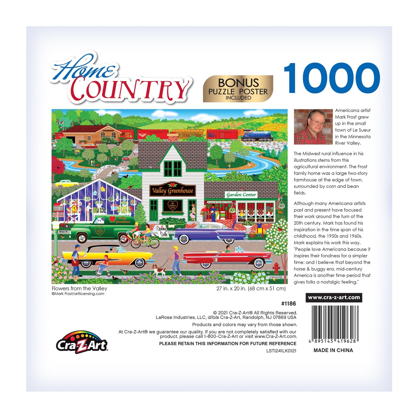 RoseArt Home Country - Flowers from The Valley - 1000 Piece Jigsaw Puzzle