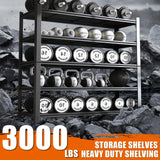 Howzone 60" W Garage Shelving Heavy Duty Metal Shelving 3000LBS Storage Shelves Adjustable 5 Tier Metal Shelves for Storage Industrial Shelves for Garage, Warehouse, 24.2" D x 60'' W x 72'' H Howzone