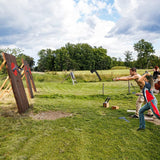 TIMINGILA Throwing Axes Tomahawks, 3 Pack One Piece Steel Throwing Axe, 10.6" Full Tang Hatchet Throwing with Nylon Sheath and Built-in Bottle Opener for Camping, Game, Competition and Recreation TIMINGILA