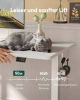 FEZIBO Electric Standing Desk, Height Adjustable Stand up Desk, 55 x 24 Inches Sit Stand Home Office Desk, Computer Desk, White FEZIBO