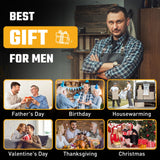 ZESEN Power Tool Organizer with Charging Station, Heavy Duty 3 Layer Drill Holder Wall Mount Garage Shelf Rack with 6 Outlet Power Strip, Tool Shelf with Hooks, Drill Bit Rack for Garage, Black ZESEN