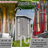 Blulu 10 Pcs 2'' Long Shed Hooks Shed Accessories for Hanging Heavy Duty Individual Utility Hooks Universal Wall Mounted J Utility Hangers for Tools Shovels Rakes Storage (Silver) Blulu