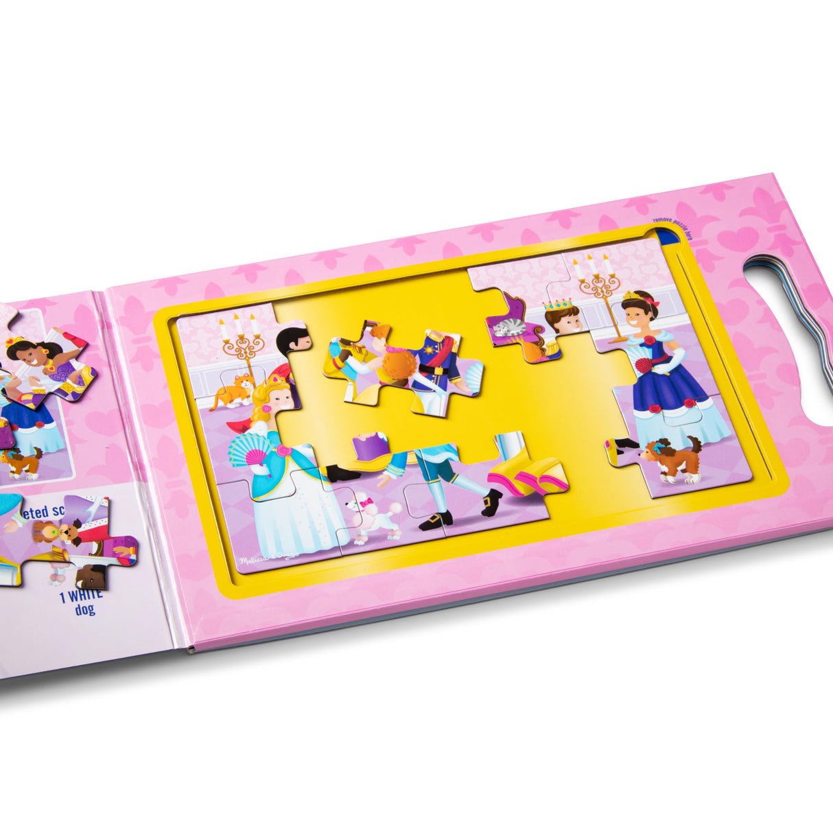 Melissa & Doug Take-Along Magnetic Jigsaw Puzzles Travel Toy Princesses (2 15-Piece Puzzles) Melissa & Doug