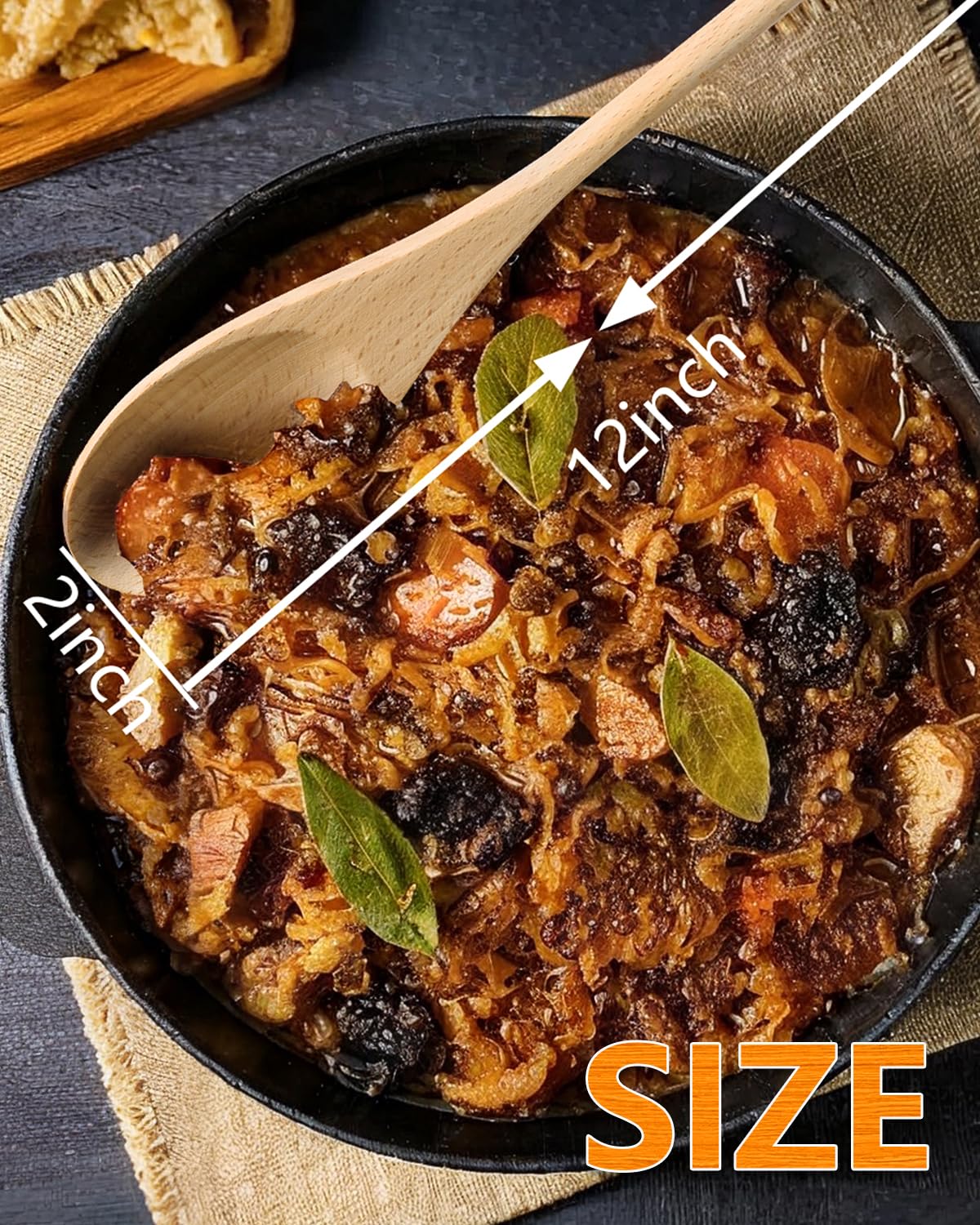 MORGLES 5 Pcs Wooden Spoons for Cooking, 12 Inches Long Handle Spoons for Mixing, Tasting Stirring Food, Large Wooden Cooking Utensils for Kitchen and Crafts MORGLES