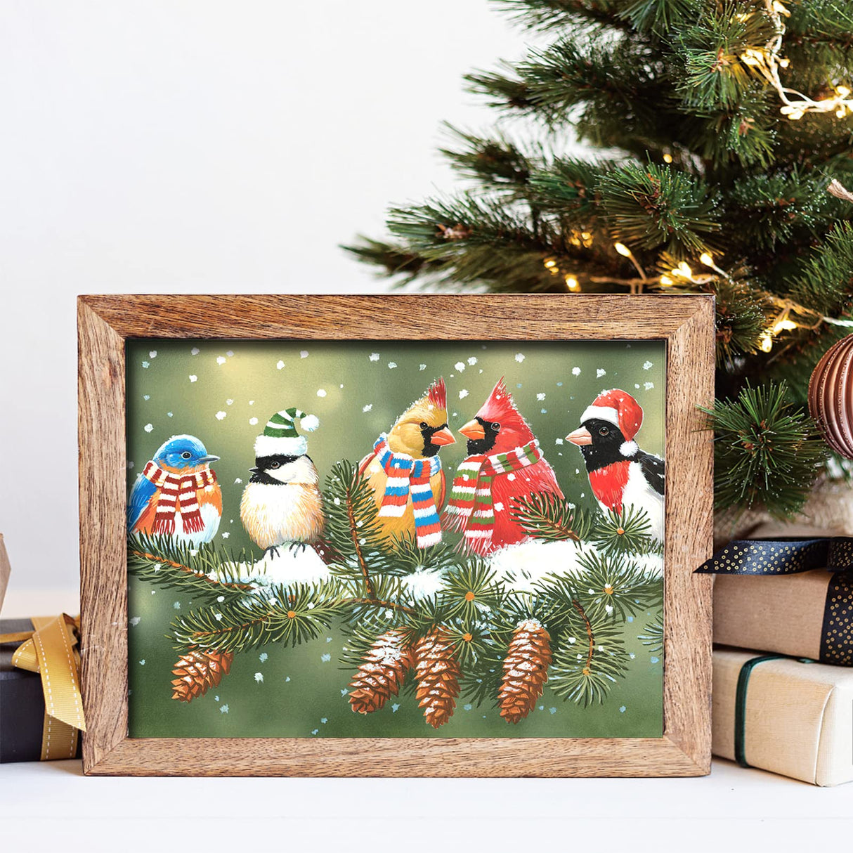 Stalente Diamond Painting Kits for Adults, Diamond Painting Christmas, Diamond Art Birds, DIY 5D Round Full Drill Diamond Art Kits for Home Decor 13.7X17.7in Stalente