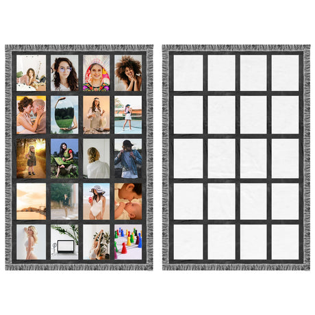 Sumex 2 PCS Sublimation Blank Blankets 40×60inch with 20 Panels for Heat Press, Baby Printed Blanket,Sublimation Photo Polyester Blankets Sumex