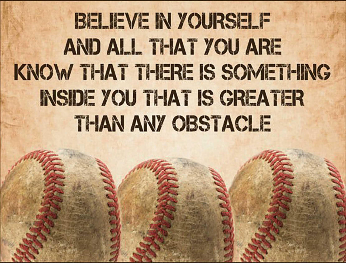 Believe in Yourself and All That You are Baseball Player Jigsaw Puzzle for Adults 500 Pieces Wood Puzzle Art DIY Toy Gift Fun Challenging Educational Gift Art Home Decor WoodArtSupply