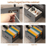 SEDETA 63 Inch Executive Desk, L Shaped Desk with Drawers, Large Office Desk with File Cabinet, Computer Desk with Mobile CPU Stand, Storage Shelves, Power Outlets for Home Office, Gray SEDETA