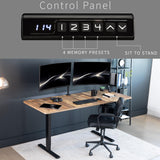 VIVO Electric 71 x 30 in Standing Desk, Memory Height Adjustment, 1B Series, Reclaimed Wood Top Black Frame, DESK-KIT-1B7P VIVO