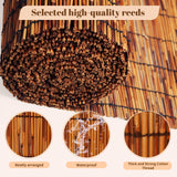SHYDZYYC Reed Roller Shades,2 Pcs 48" W x 72" H Waterproof Privacy Screen Bamboo Outdoor Blind, Reed Curtain for Porch, Patio, Yard, Windows (Brown) SHYDZYYC
