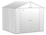 Arrow Sheds 8' x 8' Outdoor Steel Storage Shed, Light Grey Arrow
