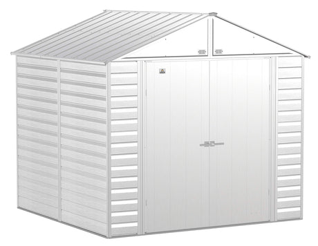 Arrow Sheds 8' x 8' Outdoor Steel Storage Shed, Light Grey Arrow