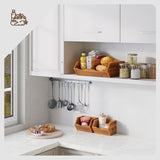 HOLANA Acacia Wood Pantry Storage Bins - Wooden Stackable Baskets - Potato and Onion Storage - Fruit Basket for Pantry Organization - Fruit Bowl for Kitchen Counter - Fruit and Vegetable Storage HOLANA