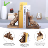 Book Ends for Shelves to Hold Books Heavy Duty,Decorative Bookend for Bookshelf Décor,Cute Animal Cat Book Stopper Cat Statues for Home, Office Desk Decoration,1pair Mervkis