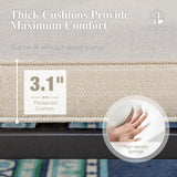 HERA'S HOUSE 9 Pieces Outdoor Dining Set, Patio Table and Chairs for 8, 8 x Cushioned Rattan Patio Chairs and 1 x 83 Large Rectangle Dining Table, Outdoor Dining Table Set for Lawn Garden HERA'S HOUSE