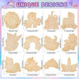 Winrayk 12 Sets Unicorn Party Favors Birthday Supplies Unicorn Craft Painting Kits for Girls, Unfinished Wood Crafts Gift Bag Card Paint Sets, Goodie Bag Stuffers Girls Birthday Party Favors Supplies Winrayk