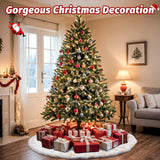 EverMerry Christmas Tree Skirt, 36 inches White Luxury Christmas Tree Skirts with Snowflake, Xmas Tree Skirt Decorations for Christmas New Year Party Decor EverMerry