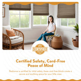 Radiance Cordless Bamboo Roman Shades for Windows - Flatstick Bamboo Blinds for Semi-Private Light Control - Easy to Lift & Fold Up Window Shades - Driftwood - 22.5 in. W x 64 in. L - (2216600E) Radiance