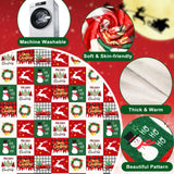 Jansun Christmas Throw Blanket, Snowman Tree Christmas Plaid Throw Blanket for Women Men Soft Couch Living Room Bed Blanket for Girls Boys, Red and Green Checkered Blanket for Christmas Jansun