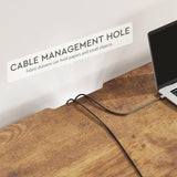 Maihail Small Desk with Drawers for Bedroom, Small Vanity Desk Without Mirror, 39.5inch, Writing Desk with Bookshelf, Computer Desk with Storage Drawers, Vanity Table no Mirror Rustic Brown Maihail